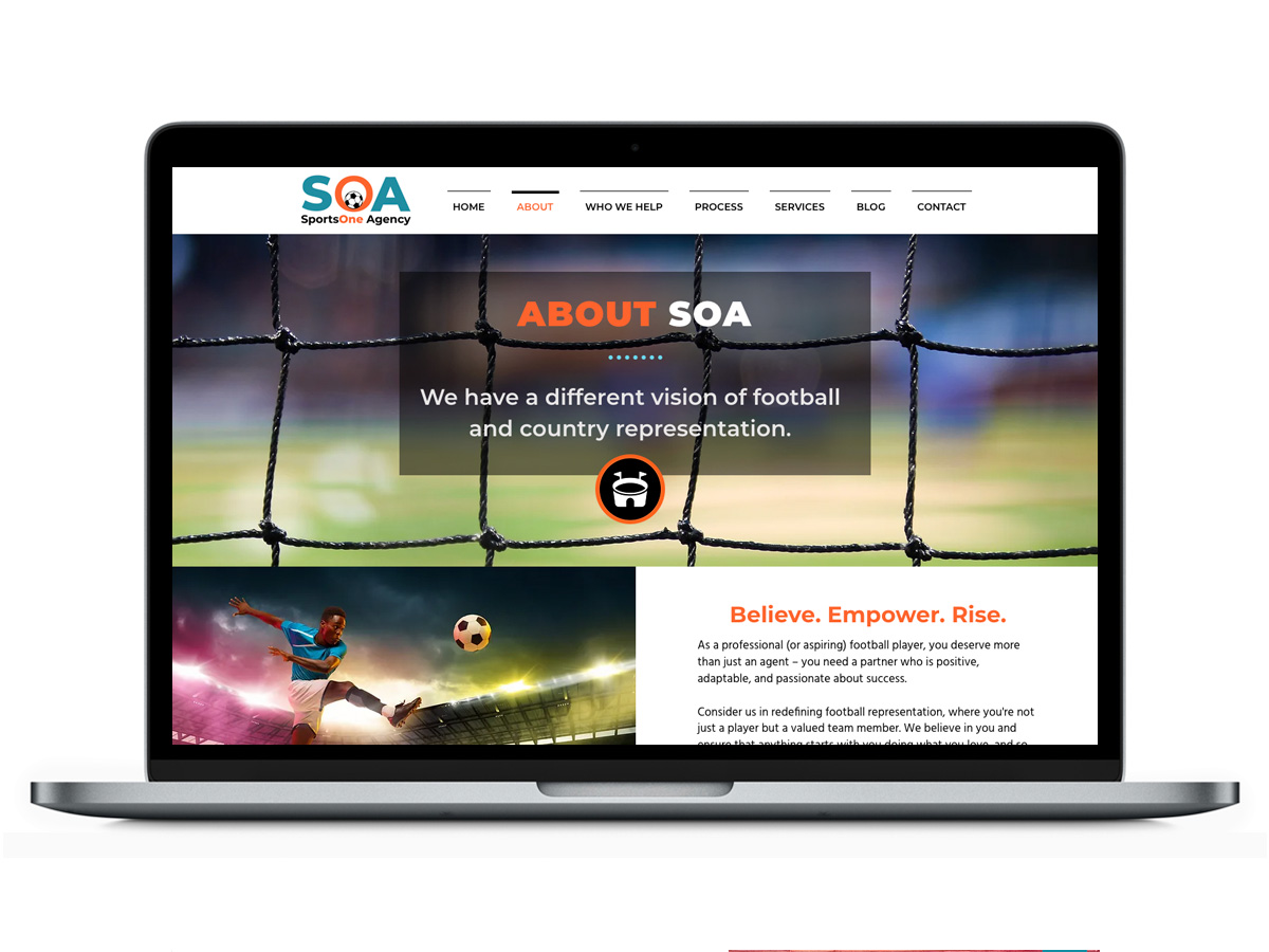 SportsOne Agency - Wix Website